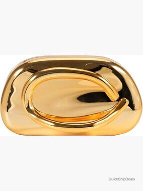 Acrylic Evening Clutch with Metal Handlebars Shoulder Crossbody Bag